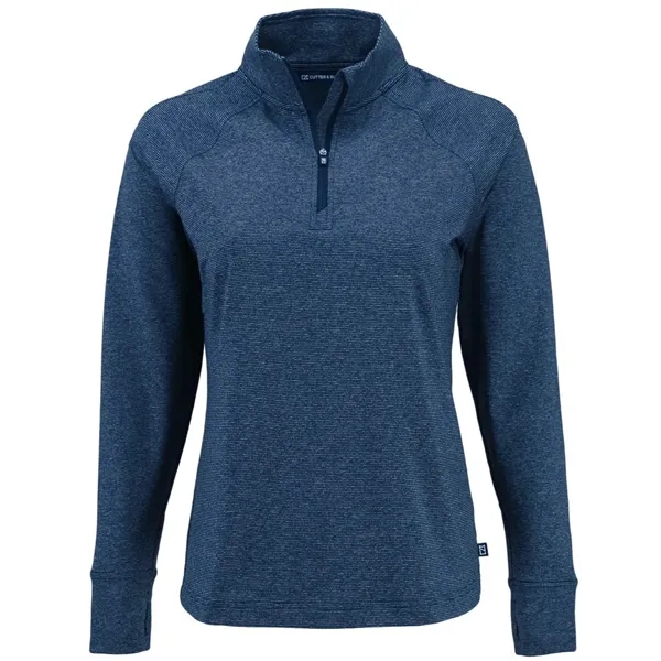 Cutter & Buck Adapt Recycled Soft Knit Stripe Womens Quar...... from ASI 47965 Cutter & Buck