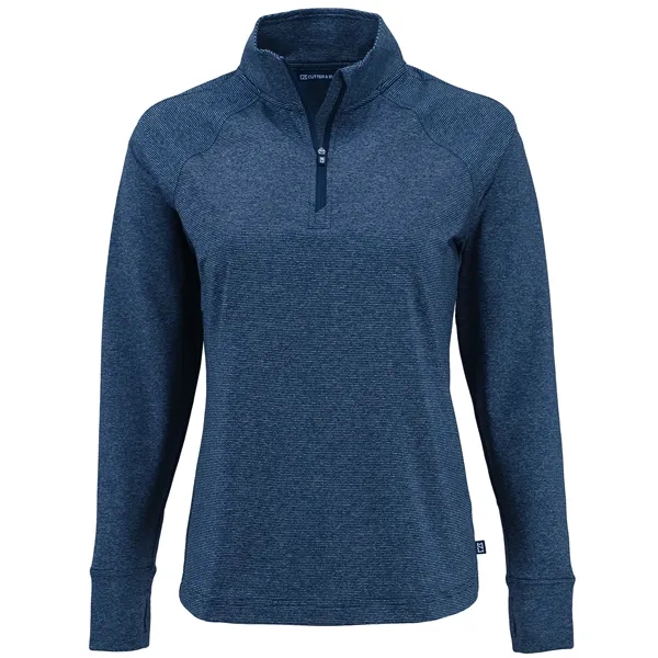 Cutter & Buck Adapt Recycled Soft Knit Stripe Womens Quar...... from ASI 47965 Cutter & Buck