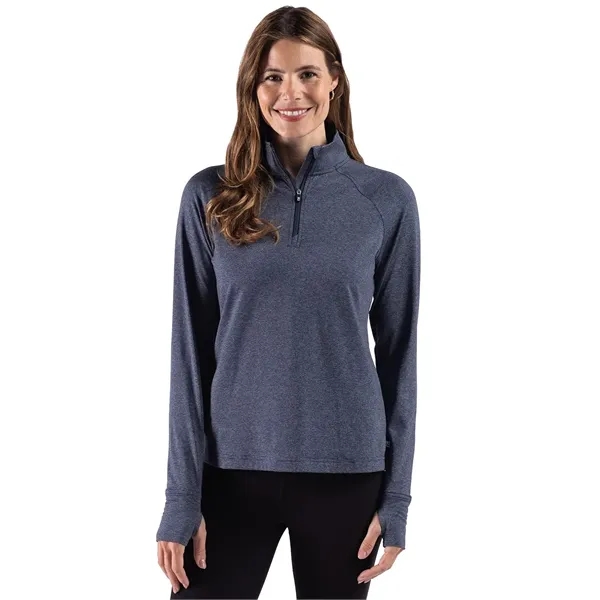 Cutter & Buck Adapt Recycled Soft Knit Stripe Womens Quar...... from ASI 47965 Cutter & Buck