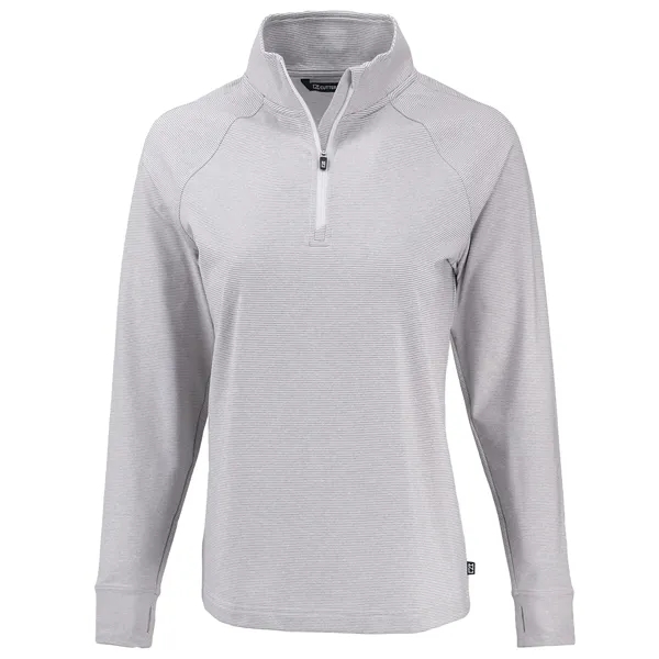 Cutter & Buck Adapt Recycled Soft Knit Stripe Womens Quar...... from ASI 47965 Cutter & Buck