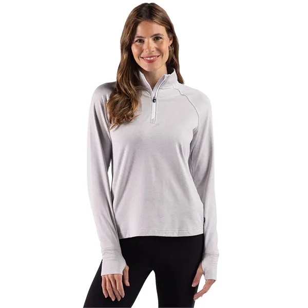 Cutter & Buck Adapt Recycled Soft Knit Stripe Womens Quar...... from ASI 47965 Cutter & Buck