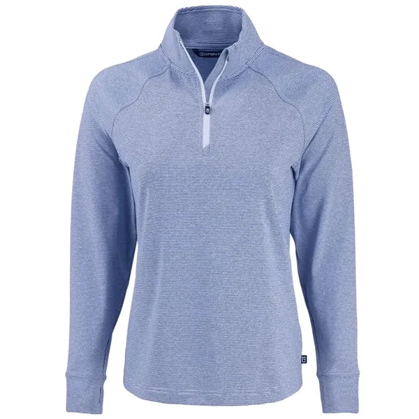 Cutter & Buck Adapt Recycled Soft Knit Stripe Womens Quar...... from ASI 47965 Cutter & Buck