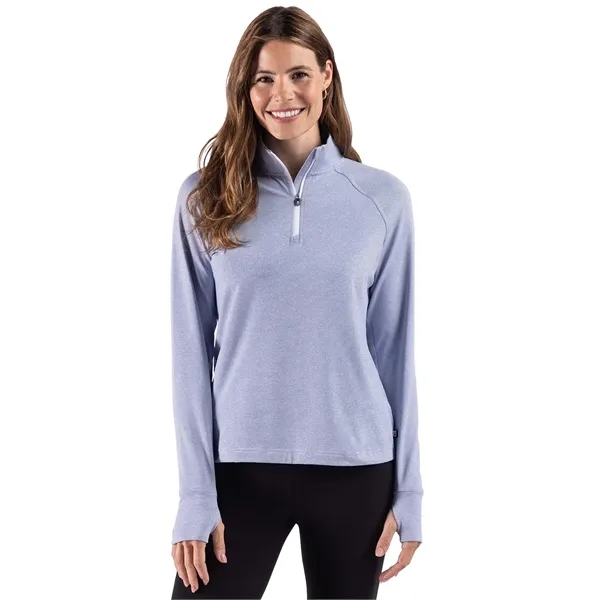 Cutter & Buck Adapt Recycled Soft Knit Stripe Womens Quar...... from ASI 47965 Cutter & Buck