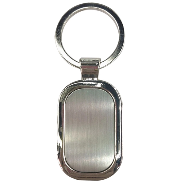 Oval shape chrome metal key holder... from ASI 74585 Nu Promo International / Nu Promo Line