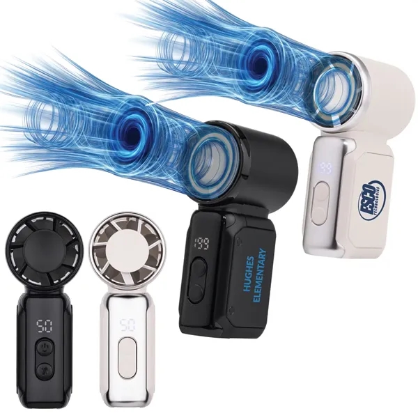 Rechargeable handheld turbo mini fan with multiple fan speeds... from ASI 57655 STOPNGO Line