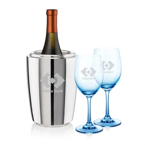 The Pescara Wine Cooler & Wine Glass Set is a refined... from ASI 84592 St Regis Group