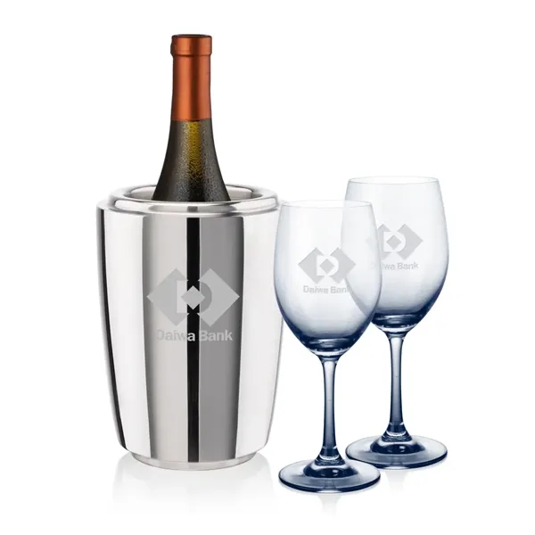 The Pescara Wine Cooler & Wine Glass Set is a refined... from ASI 84592 St Regis Group