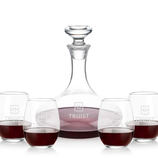 The Elliston Decanter Set features a classic, gently flared decanter with... from ASI 84592 St Regis Group