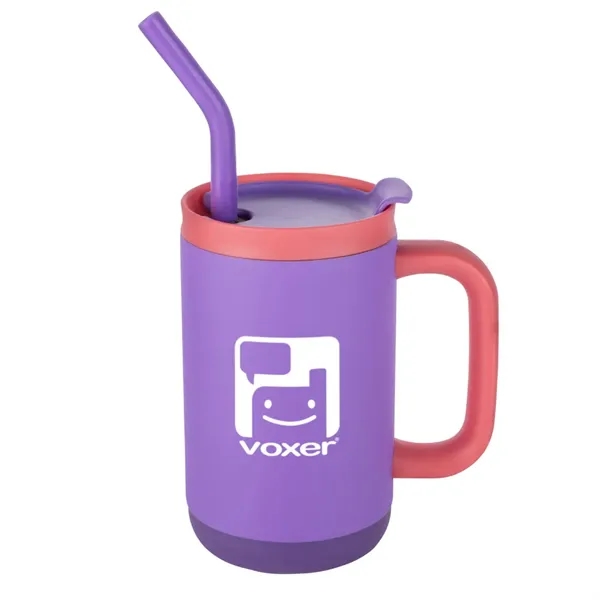 The Abelia SS Sip & Twist Lid Mug with Straw (16oz)... from ASI 84592 St Regis Group