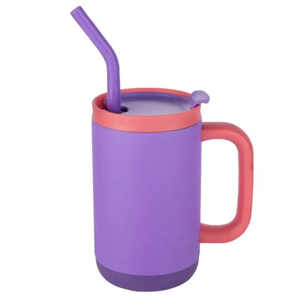 The Abelia SS Sip & Twist Lid Mug with Straw (16oz)... from ASI 84592 St Regis Group