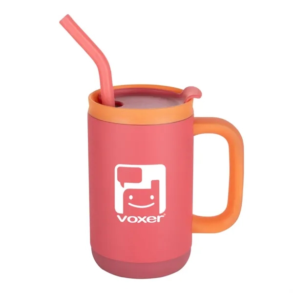 The Abelia SS Sip & Twist Lid Mug with Straw (16oz)... from ASI 84592 St Regis Group