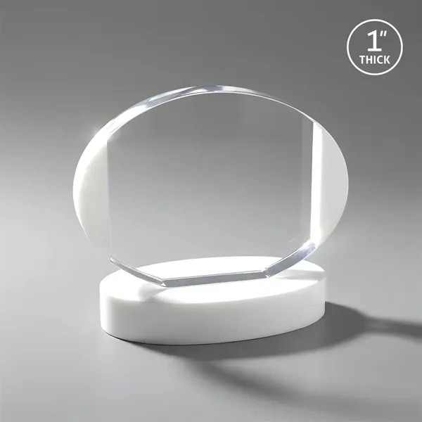 The Darwin combines clear oval optical crystal with white crystal edging... from ASI 84592 St Regis Group / St Regis
