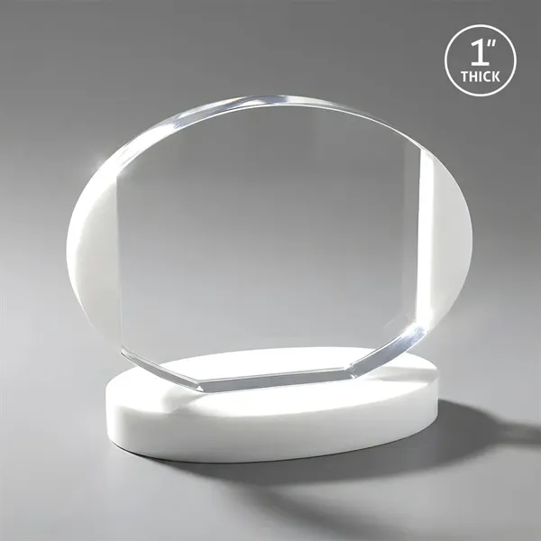 The Darwin combines clear oval optical crystal with white crystal edging... from ASI 84592 St Regis Group / St Regis