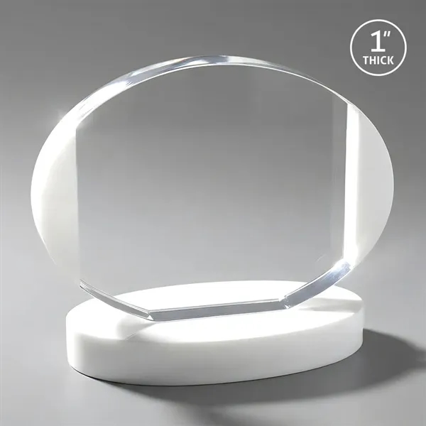 The Darwin combines clear oval optical crystal with white crystal edging... from ASI 84592 St Regis Group / St Regis