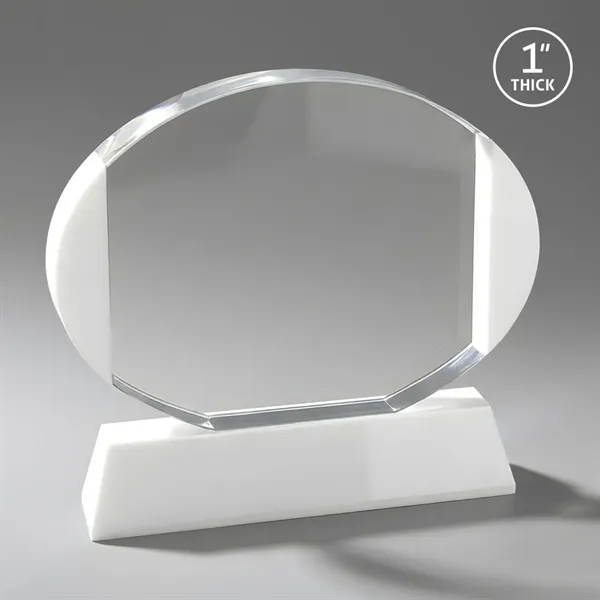 The Darwin combines clear oval optical crystal with white crystal edging... from ASI 84592 St Regis Group / St Regis