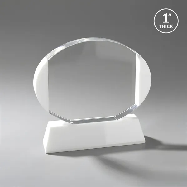 The Darwin combines clear oval optical crystal with white crystal edging... from ASI 84592 St Regis Group / St Regis