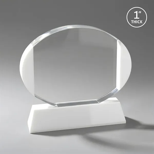 The Darwin combines clear oval optical crystal with white crystal edging... from ASI 84592 St Regis Group / St Regis