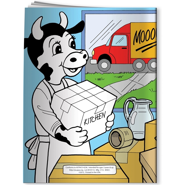 Coloring Book - It's Moo-ving Day... from ASI 54100 Fields Manufacturing Inc / Better Life Line