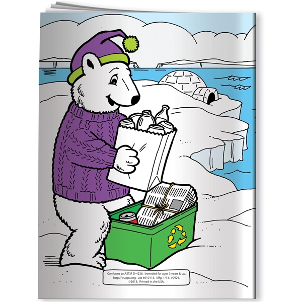Coloring Book - Eco-Friendly Polar Bear... from ASI 54100 Fields Manufacturing Inc / Better Life Line