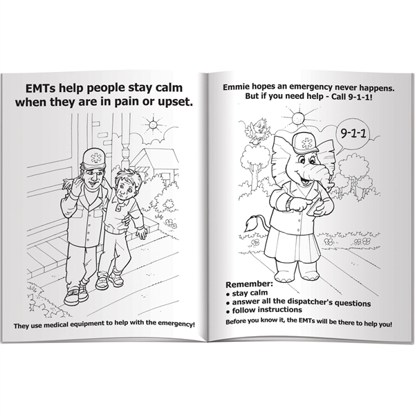 Coloring Book - EMTs and Emergencies... from ASI 54100 Fields Manufacturing Inc / Better Life Line