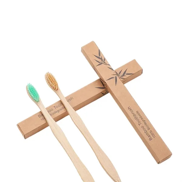 Sustainable bamboo toothbrushes offer quality & compostable handles, packed in brown... from ASI 98766 Yanlee Trading Co Ltd