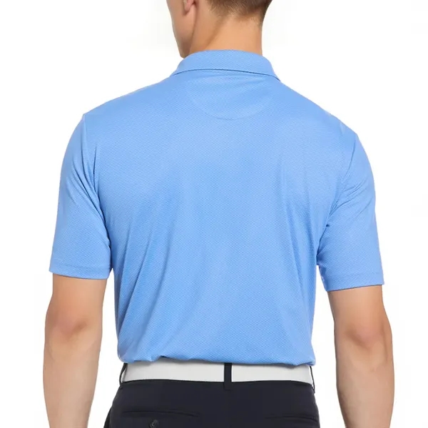 Callaway men's mini geo polo with recycled polyester, wicking comfort, stretch,... from ASI 38120 Ball Pro / Diversified Quality Kitchenware / Branded Apparel Designs