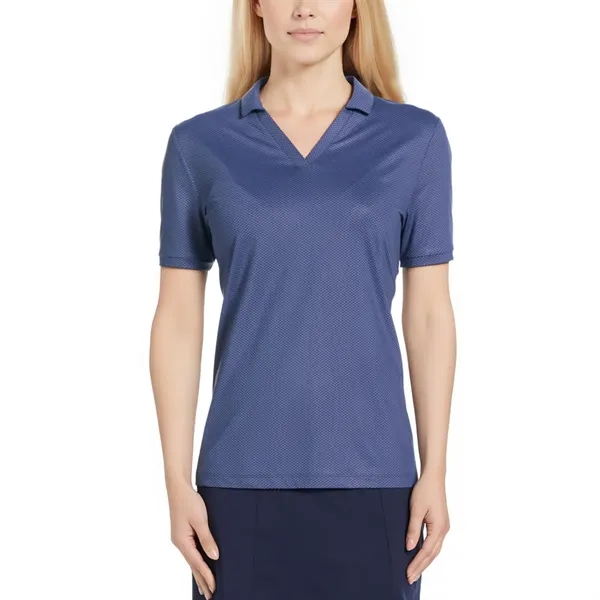 Callaway women's mini geo polo with 40% recycled polyester, wicking comfort,... from ASI 38120 Ball Pro / Diversified Quality Kitchenware / Branded Apparel Designs
