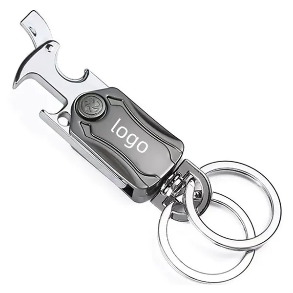 Multi-function fingertip spinner bottle opener keychain with laser engraving on 1... from ASI 37218 Athena Promo (tm)