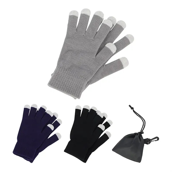 Touch-Sensitive Glove With Drawstring Pouch... from ASI 36730 Ariel Premium Supply Inc
