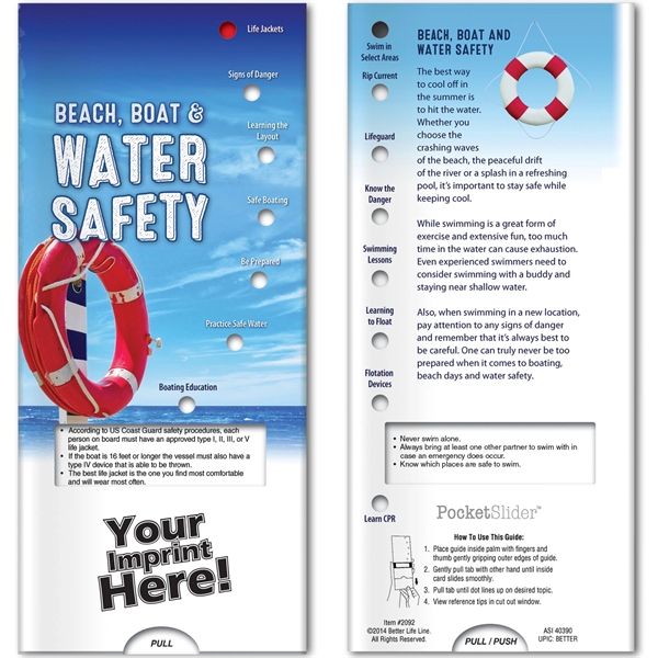 Pocket Slider™ - Beach, Boat & Water Safety.... from ASI 54100 Fields Manufacturing Inc / Better Life Line
