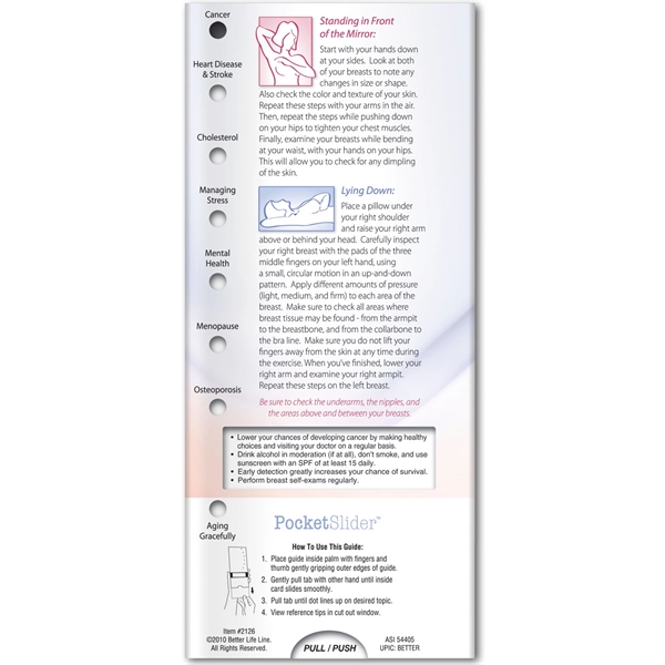 Pocket Slider - Women's Health... from ASI 54100 Fields Manufacturing Inc / Better Life Line