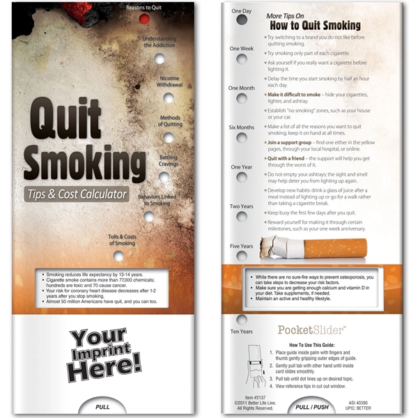 Pocket Slider - Quit Smoking... from ASI 54100 Fields Manufacturing Inc / Better Life Line