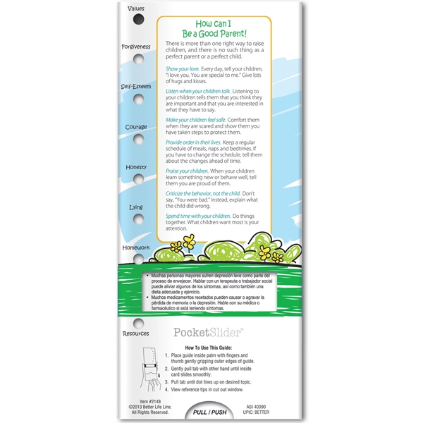 Pocket Slider - Good Parenting... from ASI 54100 Fields Manufacturing Inc / Better Life Line