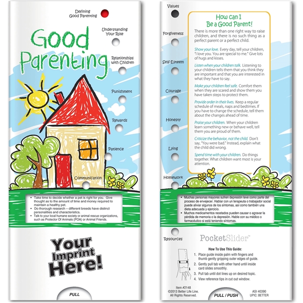 Pocket Slider - Good Parenting... from ASI 54100 Fields Manufacturing Inc / Better Life Line