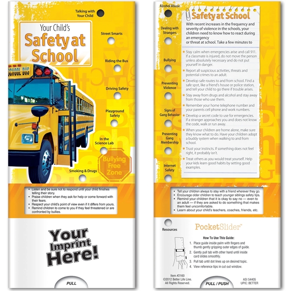 Pocket Slider - Your Child's Safety at School... from ASI 54100 Fields Manufacturing Inc / Better Life Line