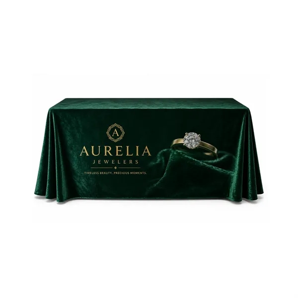 Luxury velvet table throw with full dye-sublimation graphics, rich color depth,... from ASI 94105 Visual Textile Resource
