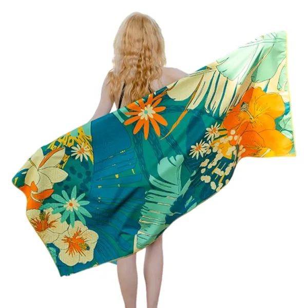 Quick dry sandfree beach towel with full color heat transfer on... from ASI 37218 Athena Promo (tm)