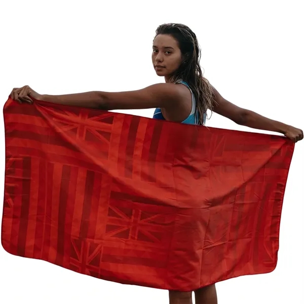 Quick dry sandfree beach towel with full color heat transfer on... from ASI 37218 Athena Promo (tm)