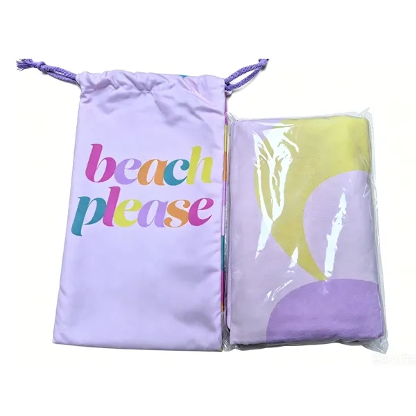 Quick dry sandfree beach towel with full color heat transfer on... from ASI 37218 Athena Promo (tm)