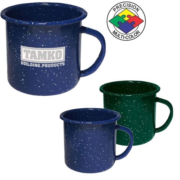 12oz Speckled Enamel Steel Cup... from ASI 80093 Pyrographics / Pyrographics Line