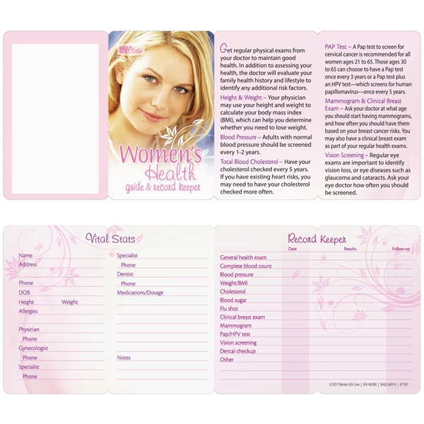 Key Points - Women's Health Guide & Record Keeper... from ASI 54100 Fields Manufacturing Inc / Better Life Line