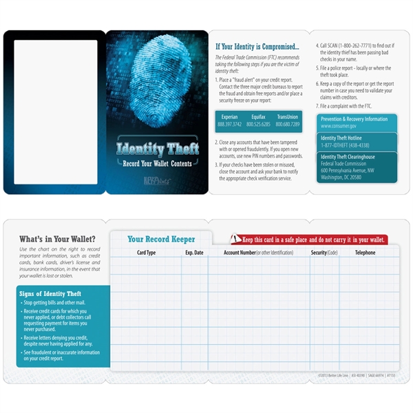 Key Points - Identity Theft... from ASI 54100 Fields Manufacturing Inc / Better Life Line