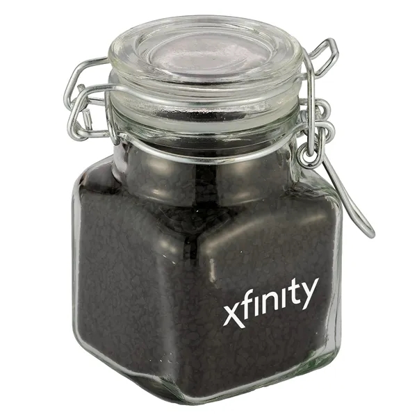 Glass jar filled with black lava salt.... from ASI 71685 Midnite Snax®