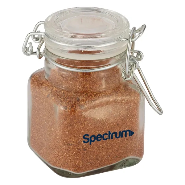 Glass jar filled with fish & seafood spices.... from ASI 71685 Midnite Snax®