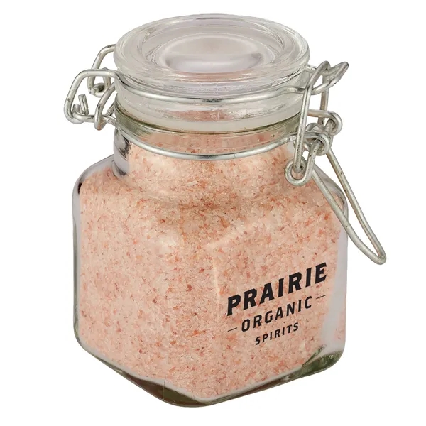Glass jar filled with pink Himalayan salt.... from ASI 71685 Midnite Snax®
