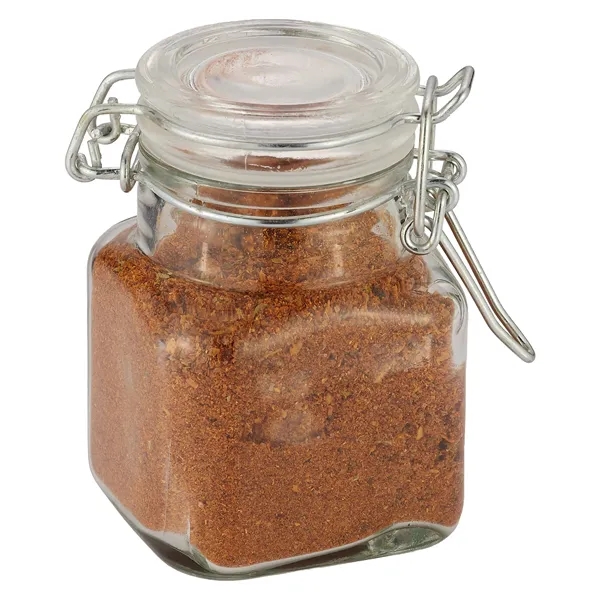 Glass jar filled with beef & burger spices.... from ASI 71685 Midnite Snax®