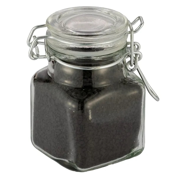 Glass jar filled with black lava salt.... from ASI 71685 Midnite Snax®
