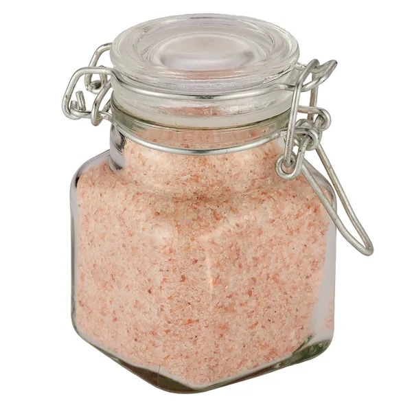 Glass jar filled with pink Himalayan salt.... from ASI 71685 Midnite Snax®
