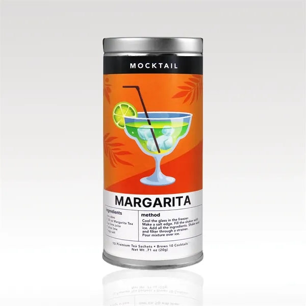 Sophisticated alcohol-free mocktails in tins with 10 silk pyramid sachets-cocktail flavor... from ASI 93986 Visions/Awardcraft