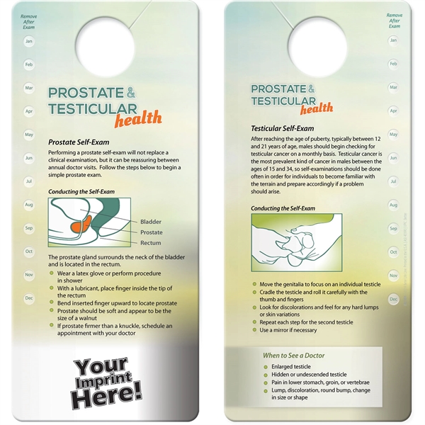 Hang Tag - Prostate & Testicular Self-Exam... from ASI 54100 Fields Manufacturing Inc / Better Life Line